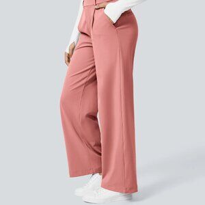 Halara Flex™ High Waisted Pocket Straight Leg Work Pants  - Candy Pink, Large